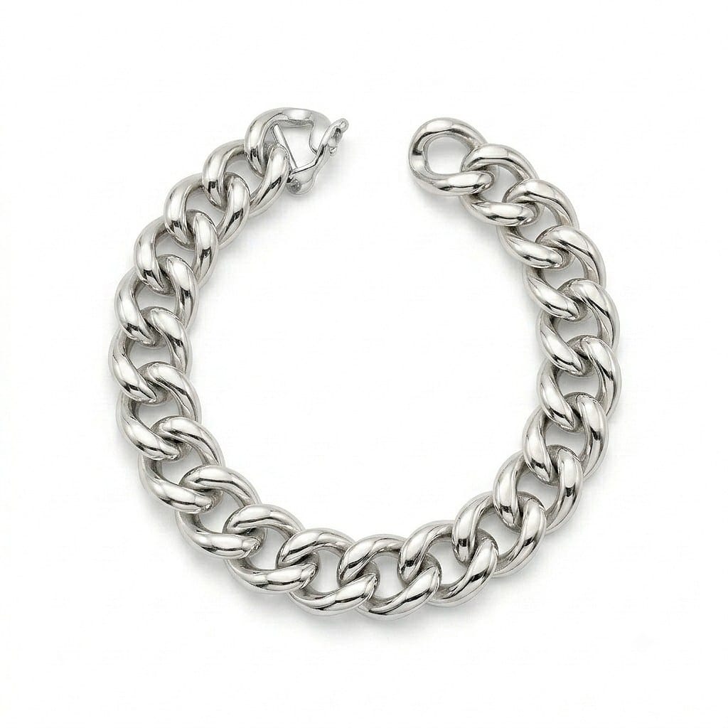 Eternity 925 Sterling Silver Curb Bracelet