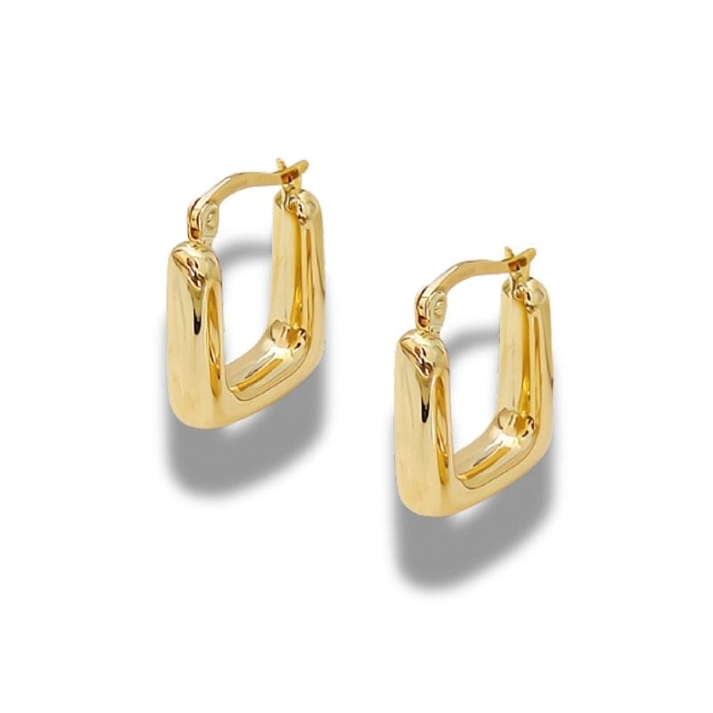 Pair of Mia 9ct Yellow Gold Chunky Squared Earrings