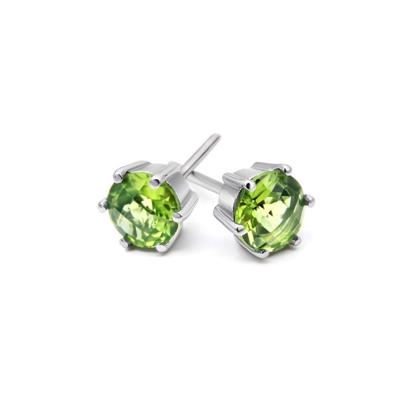 Radiance 9ct White Gold Peridot Stud Earrings