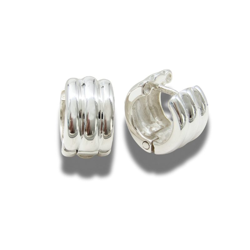 Pair Ivy 925 Sterling Silver Cuff Earrings