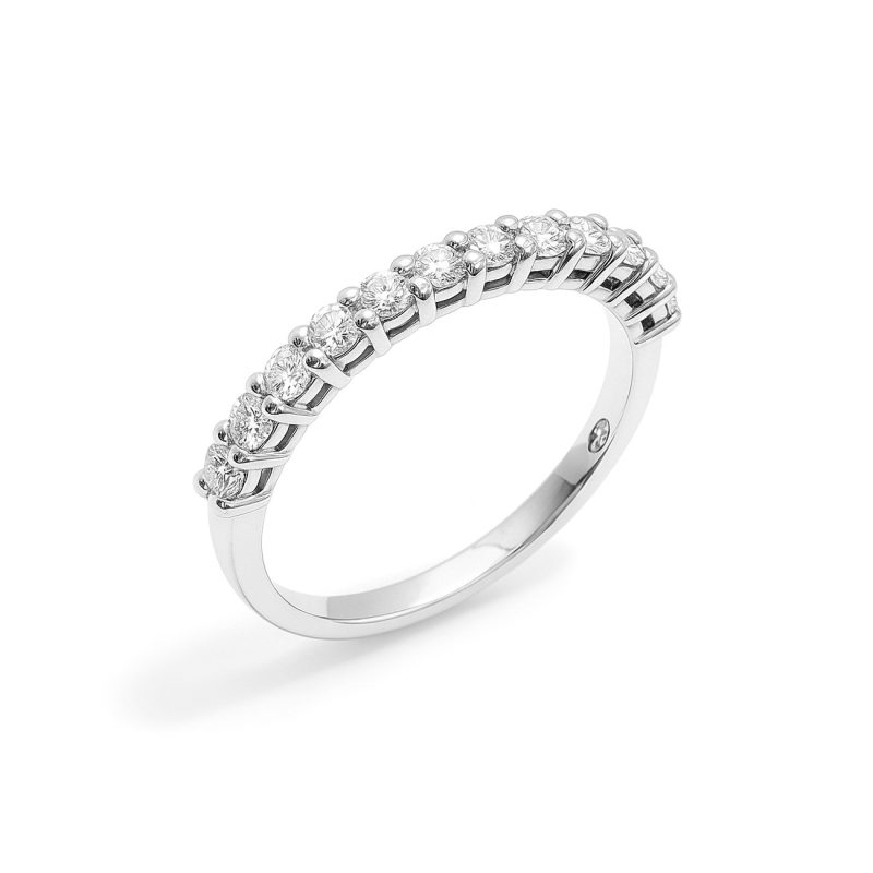 Belle 18ct White Gold Diamond Half-hoop Eternity Ring