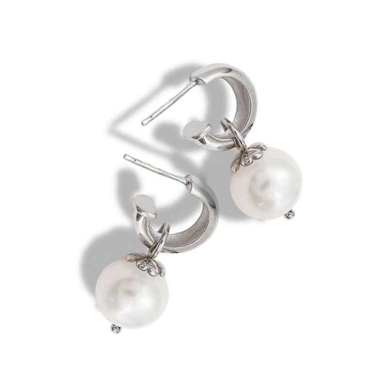 Pair of Delilah 925 Sterling Silver Pretty Woman Pearl Earrings